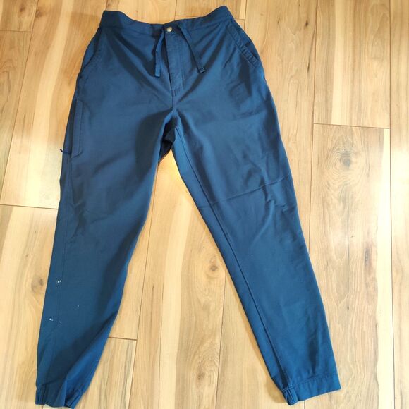 Patagonia Skyline Traveler Pants Performance Stretch Men's Large Blue Drawstring - Picture 1 of 14